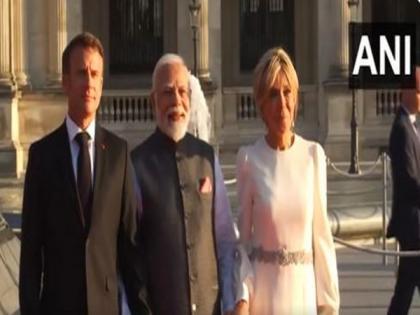 PM Modi arrives at Louvre museum in Paris for banquet dinner | PM Modi arrives at Louvre museum in Paris for banquet dinner PM Modi arrives at Louvre museum in Paris for banquet dinner | PM Modi arrives at Louvre museum in Paris for banquet dinner
