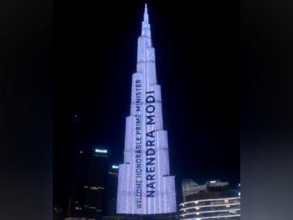 UAE: Dubai's Burj Khalifa lit up in colours of Indian flag, welcomes PM Modi with dazzling light show | UAE: Dubai's Burj Khalifa lit up in colours of Indian flag, welcomes PM Modi with dazzling light show UAE: Dubai's Burj Khalifa lit up in colours of Indian flag, welcomes PM Modi with dazzling light show | UAE: Dubai's Burj Khalifa lit up in colours of Indian flag, welcomes PM Modi with dazzling light show