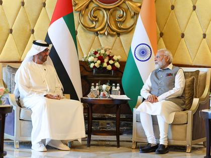 PM Modi meets COP28 President-designate Sultan Al Jaber in UAE | PM Modi meets COP28 President-designate Sultan Al Jaber in UAE PM Modi meets COP28 President-designate Sultan Al Jaber in UAE | PM Modi meets COP28 President-designate Sultan Al Jaber in UAE