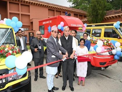 India gifts 43 ambulances, 50 school buses to Nepal | India gifts 43 ambulances, 50 school buses to Nepal