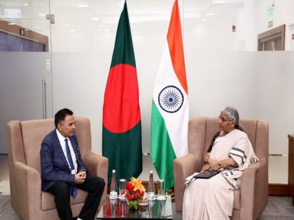 Sitharaman meets Bangladeshi counterpart on sidelines of G20 meet, discuss bilateral issues | Sitharaman meets Bangladeshi counterpart on sidelines of G20 meet, discuss bilateral issues Sitharaman meets Bangladeshi counterpart on sidelines of G20 meet, discuss bilateral issues | Sitharaman meets Bangladeshi counterpart on sidelines of G20 meet, discuss bilateral issues