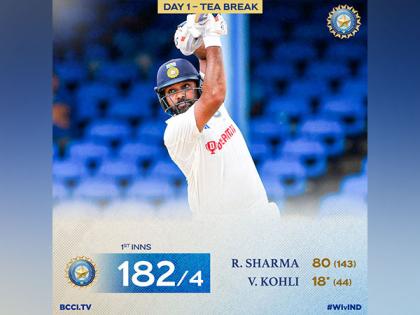 West Indies bowlers make comeback with quick wickets, India's score at 182/4 (Day 1, Tea) | West Indies bowlers make comeback with quick wickets, India's score at 182/4 (Day 1, Tea)