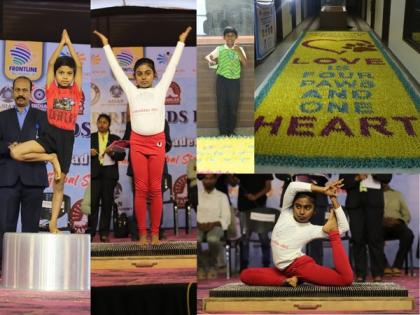 Frontline School Students Shine, Set Astonishing World Records in Yoga, Memory Skills, and Artistry | Frontline School Students Shine, Set Astonishing World Records in Yoga, Memory Skills, and Artistry