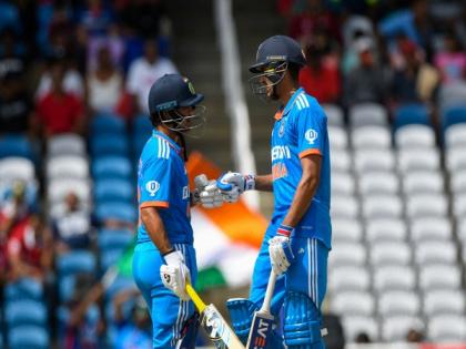 Kishan-Gill's 143-run opening stand, Samson, Pandya's fifties propel India to 351/5 against West Indies in 3rd ODI | Kishan-Gill's 143-run opening stand, Samson, Pandya's fifties propel India to 351/5 against West Indies in 3rd ODI