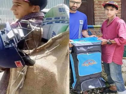 Young Kashmiri cricketer Uzair Nabi's dream comes true with support from District Administration | Young Kashmiri cricketer Uzair Nabi's dream comes true with support from District Administration