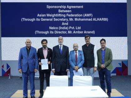 Nelco (India) signed sponsorship agreement with Asian Weightlifting Federation (AWF) of USD 200,000 | Nelco (India) signed sponsorship agreement with Asian Weightlifting Federation (AWF) of USD 200,000 Nelco (India) signed sponsorship agreement with Asian Weightlifting Federation (AWF) of USD 200,000 | Nelco (India) signed sponsorship agreement with Asian Weightlifting Federation (AWF) of USD 200,000