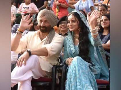 Sunny Deol, Ameesha Patel visits Attari–Wagah border ahead of Gadar 2 release | Sunny Deol, Ameesha Patel visits Attari–Wagah border ahead of Gadar 2 release Sunny Deol, Ameesha Patel visits Attari–Wagah border ahead of Gadar 2 release | Sunny Deol, Ameesha Patel visits Attari–Wagah border ahead of Gadar 2 release