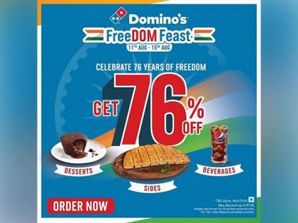 Domino's Makes Independence Day Extra Delightful; Launches FreeDOM Feast Offer | Domino's Makes Independence Day Extra Delightful; Launches FreeDOM Feast Offer Domino's Makes Independence Day Extra Delightful; Launches FreeDOM Feast Offer | Domino's Makes Independence Day Extra Delightful; Launches FreeDOM Feast Offer