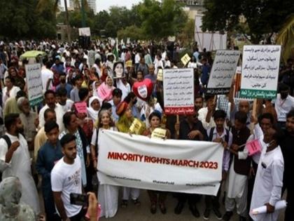Minority Rights March held in Pakistan against forced conversions | Minority Rights March held in Pakistan against forced conversions Minority Rights March held in Pakistan against forced conversions | Minority Rights March held in Pakistan against forced conversions