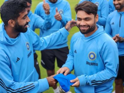 Rinku Singh, Prasidh Krishna make T20I debut for India, receive cap from skipper Bumrah  | Rinku Singh, Prasidh Krishna make T20I debut for India, receive cap from skipper Bumrah 