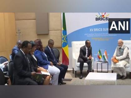 PM Modi held bilateral meeting with Ethiopian PM Abiy Ahmed in South Africa | PM Modi held bilateral meeting with Ethiopian PM Abiy Ahmed in South Africa PM Modi held bilateral meeting with Ethiopian PM Abiy Ahmed in South Africa | PM Modi held bilateral meeting with Ethiopian PM Abiy Ahmed in South Africa