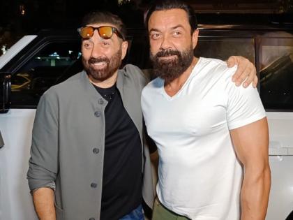 Sunny Deol attends success party of 'Gadar 2' with his brother Bobby Deol | Sunny Deol attends success party of 'Gadar 2' with his brother Bobby Deol