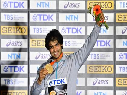 "India, this is for you": Neeraj Chopra reacts after winning historic gold at World Athletics Championships | "India, this is for you": Neeraj Chopra reacts after winning historic gold at World Athletics Championships "India, this is for you": Neeraj Chopra reacts after winning historic gold at World Athletics Championships | "India, this is for you": Neeraj Chopra reacts after winning historic gold at World Athletics Championships