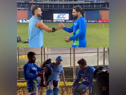 Asia Cup: Pakistan and India's players catch up ahead of their highly anticipated clash; Kohli jokes with Shadab, Afridi | Asia Cup: Pakistan and India's players catch up ahead of their highly anticipated clash; Kohli jokes with Shadab, Afridi
