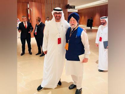 Union Minister Hardeep Puri meets COP28 President-designate Sultan Al Jaber during G20 Summit | Union Minister Hardeep Puri meets COP28 President-designate Sultan Al Jaber during G20 Summit Union Minister Hardeep Puri meets COP28 President-designate Sultan Al Jaber during G20 Summit | Union Minister Hardeep Puri meets COP28 President-designate Sultan Al Jaber during G20 Summit