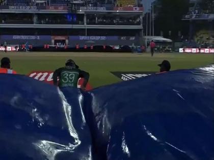 Asia Cup: Fakhar Zaman helps ground staff cover pitch as rain interrupts India-Pakistan clash | Asia Cup: Fakhar Zaman helps ground staff cover pitch as rain interrupts India-Pakistan clash