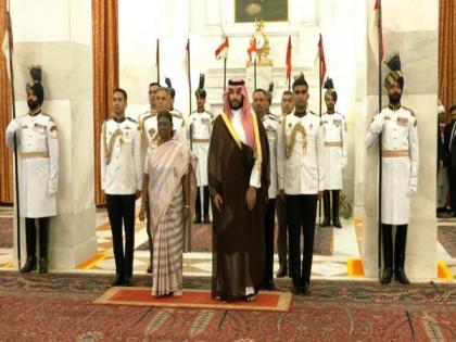 President Murmu meets Saudi Arabia Crown Prince Mohammed bin Salman Al Saud in Delhi | President Murmu meets Saudi Arabia Crown Prince Mohammed bin Salman Al Saud in Delhi President Murmu meets Saudi Arabia Crown Prince Mohammed bin Salman Al Saud in Delhi | President Murmu meets Saudi Arabia Crown Prince Mohammed bin Salman Al Saud in Delhi