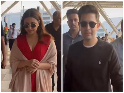 Raghav Chadha, Parineeti Chopra arrive at Udaipur airport ahead of marriage | Raghav Chadha, Parineeti Chopra arrive at Udaipur airport ahead of marriage