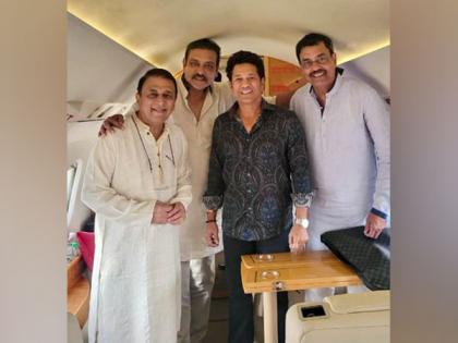 Varanasi cricket stadium: Tendulkar, Shastri, Gavaskar depart for foundation stone laying ceremony | Varanasi cricket stadium: Tendulkar, Shastri, Gavaskar depart for foundation stone laying ceremony