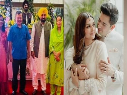 Delhi, Punjab CMs Arvind Kejriwal, Bhagwant Mann with their wives in Udaipur for Parineeti-Raghav wedding | Delhi, Punjab CMs Arvind Kejriwal, Bhagwant Mann with their wives in Udaipur for Parineeti-Raghav wedding Delhi, Punjab CMs Arvind Kejriwal, Bhagwant Mann with their wives in Udaipur for Parineeti-Raghav wedding | Delhi, Punjab CMs Arvind Kejriwal, Bhagwant Mann with their wives in Udaipur for Parineeti-Raghav wedding