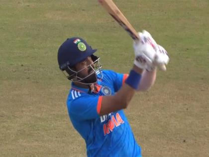 KL Rahul smashes "Klassy" maximum out of the park in Mohali against Australia | KL Rahul smashes "Klassy" maximum out of the park in Mohali against Australia
