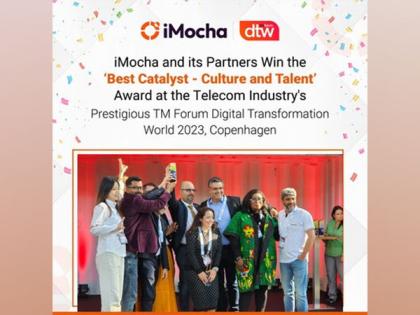 iMocha, alongside other partners, wins the 'Best Catalyst - Culture and Talent' Award at TM Forum's Digital Transformation World (DTW) 2023 | iMocha, alongside other partners, wins the 'Best Catalyst - Culture and Talent' Award at TM Forum's Digital Transformation World (DTW) 2023 iMocha, alongside other partners, wins the 'Best Catalyst - Culture and Talent' Award at TM Forum's Digital Transformation World (DTW) 2023 | iMocha, alongside other partners, wins the 'Best Catalyst - Culture and Talent' Award at TM Forum's Digital Transformation World (DTW) 2023