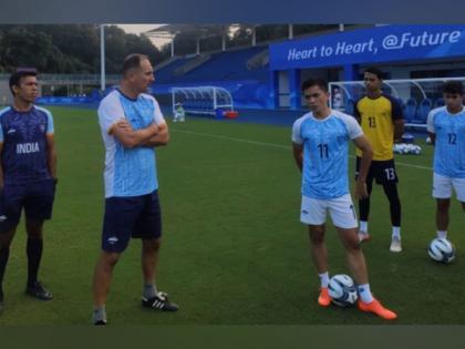 Asian Games football: India team holds training session ahead of Saudi Arabia clash  | Asian Games football: India team holds training session ahead of Saudi Arabia clash 