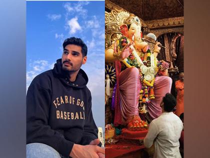 Ahan Shetty visits LalbaughCha Raja to seek blessings from Lord Ganesha | Ahan Shetty visits LalbaughCha Raja to seek blessings from Lord Ganesha