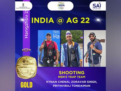 Asian Games: Daris-Zoravar-Prithviraj wins gold in men's trap event | Asian Games: Daris-Zoravar-Prithviraj wins gold in men's trap event Asian Games: Daris-Zoravar-Prithviraj wins gold in men's trap event | Asian Games: Daris-Zoravar-Prithviraj wins gold in men's trap event