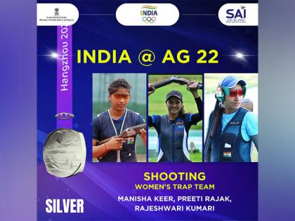 Asian Games: Manisha-Preeti-Rajeshwari wins silver in women's trap event | Asian Games: Manisha-Preeti-Rajeshwari wins silver in women's trap event Asian Games: Manisha-Preeti-Rajeshwari wins silver in women's trap event | Asian Games: Manisha-Preeti-Rajeshwari wins silver in women's trap event