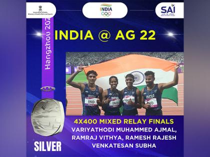 Asian Games: India's bronze gets upgraded to silver following Sri Lanka's disqualification in 4x400m mixed relay | Asian Games: India's bronze gets upgraded to silver following Sri Lanka's disqualification in 4x400m mixed relay Asian Games: India's bronze gets upgraded to silver following Sri Lanka's disqualification in 4x400m mixed relay | Asian Games: India's bronze gets upgraded to silver following Sri Lanka's disqualification in 4x400m mixed relay