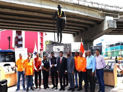 Indian envoy to Panama pays floral tribute to Mahatma Gandhi, Indian diaspora ladies sing 'Gandhi bhajans' | Indian envoy to Panama pays floral tribute to Mahatma Gandhi, Indian diaspora ladies sing 'Gandhi bhajans' Indian envoy to Panama pays floral tribute to Mahatma Gandhi, Indian diaspora ladies sing 'Gandhi bhajans' | Indian envoy to Panama pays floral tribute to Mahatma Gandhi, Indian diaspora ladies sing 'Gandhi bhajans'