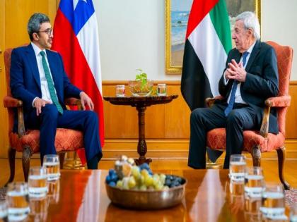 UAE Foreign Minister, Chilean counterpart discuss bilateral cooperation in Santiago | UAE Foreign Minister, Chilean counterpart discuss bilateral cooperation in Santiago UAE Foreign Minister, Chilean counterpart discuss bilateral cooperation in Santiago | UAE Foreign Minister, Chilean counterpart discuss bilateral cooperation in Santiago