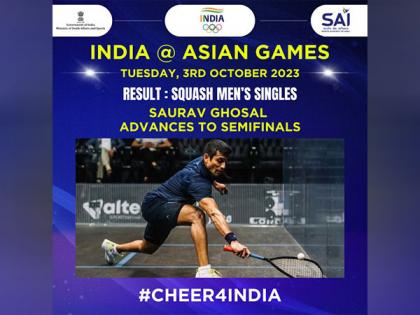 Asian Games: Saurav Ghosal marches into squash men's singles SFs; assured medal | Asian Games: Saurav Ghosal marches into squash men's singles SFs; assured medal Asian Games: Saurav Ghosal marches into squash men's singles SFs; assured medal | Asian Games: Saurav Ghosal marches into squash men's singles SFs; assured medal