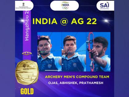 Asian Games: India wins gold in archery compound men's team event | Asian Games: India wins gold in archery compound men's team event