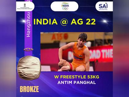 Asian Games: Antim bags bronze, defeats Mongolian wrestler in women's 53kg | Asian Games: Antim bags bronze, defeats Mongolian wrestler in women's 53kg Asian Games: Antim bags bronze, defeats Mongolian wrestler in women's 53kg | Asian Games: Antim bags bronze, defeats Mongolian wrestler in women's 53kg
