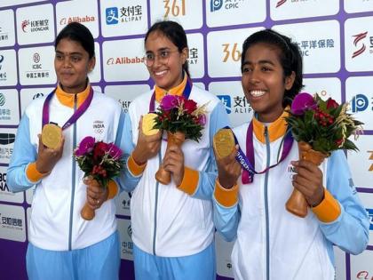 Asian Games: President Murmu congratulates women's, men's compound teams on winning gold | Asian Games: President Murmu congratulates women's, men's compound teams on winning gold Asian Games: President Murmu congratulates women's, men's compound teams on winning gold | Asian Games: President Murmu congratulates women's, men's compound teams on winning gold