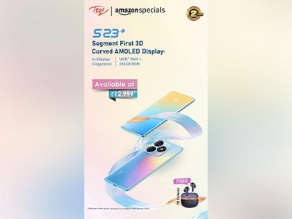 itel S23+, India's First Smartphone with 3D Curved AMOLED Display at Rs 12,999 Available Now Only on Amazon | itel S23+, India's First Smartphone with 3D Curved AMOLED Display at Rs 12,999 Available Now Only on Amazon