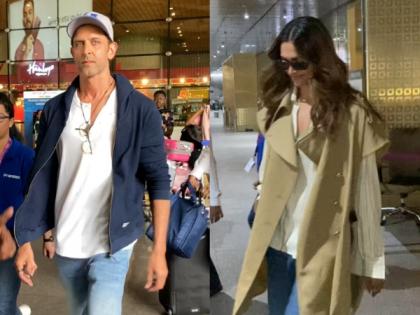Hrithik Roshan, Deepika Padukone return to Mumbai after wrapping 'Fighter' Italy schedule | Hrithik Roshan, Deepika Padukone return to Mumbai after wrapping 'Fighter' Italy schedule Hrithik Roshan, Deepika Padukone return to Mumbai after wrapping 'Fighter' Italy schedule | Hrithik Roshan, Deepika Padukone return to Mumbai after wrapping 'Fighter' Italy schedule