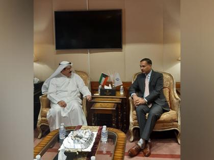 Indian envoy Adarsh Swaika meets Kuwait minister, discusses bilateral ties | Indian envoy Adarsh Swaika meets Kuwait minister, discusses bilateral ties Indian envoy Adarsh Swaika meets Kuwait minister, discusses bilateral ties | Indian envoy Adarsh Swaika meets Kuwait minister, discusses bilateral ties