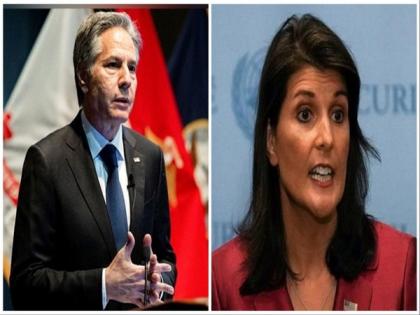 Nikki Haley criticises Blinken for saying no link between Israel attack, release of USD 6bn to Iran | Nikki Haley criticises Blinken for saying no link between Israel attack, release of USD 6bn to Iran Nikki Haley criticises Blinken for saying no link between Israel attack, release of USD 6bn to Iran | Nikki Haley criticises Blinken for saying no link between Israel attack, release of USD 6bn to Iran