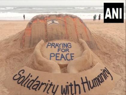 Sudarshan Pattnaik creates sand sculpture expressing solidarity with Israel | Sudarshan Pattnaik creates sand sculpture expressing solidarity with Israel Sudarshan Pattnaik creates sand sculpture expressing solidarity with Israel | Sudarshan Pattnaik creates sand sculpture expressing solidarity with Israel