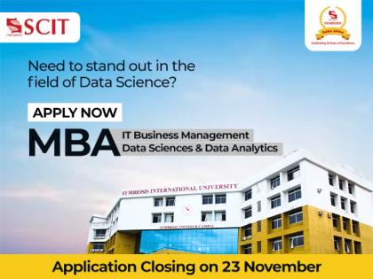 SCIT to offer its coveted MBA programmes in IT Business Management and Data Sciences & Data Analytics through SNAP 2023; Application closes on 23rd November 2023 | SCIT to offer its coveted MBA programmes in IT Business Management and Data Sciences & Data Analytics through SNAP 2023; Application closes on 23rd November 2023