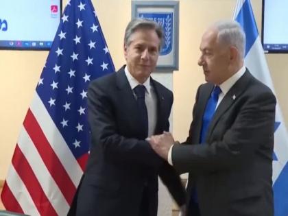 "We're here, we're not going anywhere:" US Secy of State Antony Blinken to Netanyahu in Tel Aviv | "We're here, we're not going anywhere:" US Secy of State Antony Blinken to Netanyahu in Tel Aviv "We're here, we're not going anywhere:" US Secy of State Antony Blinken to Netanyahu in Tel Aviv | "We're here, we're not going anywhere:" US Secy of State Antony Blinken to Netanyahu in Tel Aviv