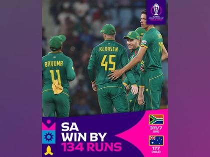 CWC 2023: South Africa crush Australia by 134 runs; Kock, Rabada, Markram shine | CWC 2023: South Africa crush Australia by 134 runs; Kock, Rabada, Markram shine