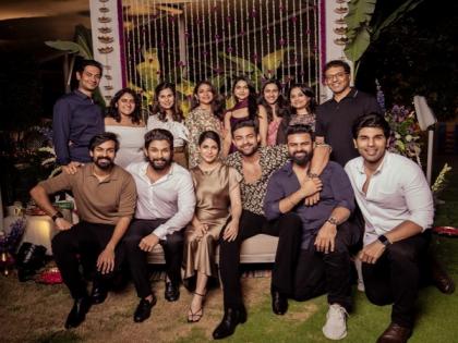 In pics: Allu Arjun, Chiranjeevi attend Varun Tej-Lavanya Tripathi's pre-wedding party | In pics: Allu Arjun, Chiranjeevi attend Varun Tej-Lavanya Tripathi's pre-wedding party In pics: Allu Arjun, Chiranjeevi attend Varun Tej-Lavanya Tripathi's pre-wedding party | In pics: Allu Arjun, Chiranjeevi attend Varun Tej-Lavanya Tripathi's pre-wedding party