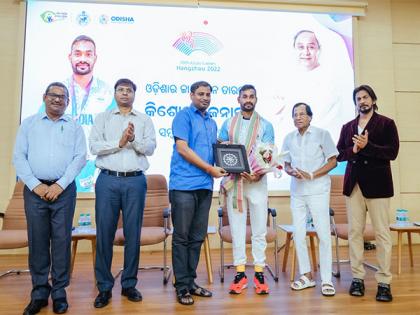 Odisha Sports Minister felicitates Kishore Jena for Asian Games success | Odisha Sports Minister felicitates Kishore Jena for Asian Games success Odisha Sports Minister felicitates Kishore Jena for Asian Games success | Odisha Sports Minister felicitates Kishore Jena for Asian Games success