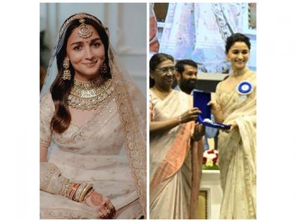 Alia Bhatt makes strong fashion statement at National Film Awards, wears her wedding saree | Alia Bhatt makes strong fashion statement at National Film Awards, wears her wedding saree Alia Bhatt makes strong fashion statement at National Film Awards, wears her wedding saree | Alia Bhatt makes strong fashion statement at National Film Awards, wears her wedding saree