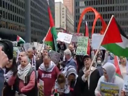 Pro-Palestinian groups hold protest in Chicago amid conflict with Israel | Pro-Palestinian groups hold protest in Chicago amid conflict with Israel Pro-Palestinian groups hold protest in Chicago amid conflict with Israel | Pro-Palestinian groups hold protest in Chicago amid conflict with Israel