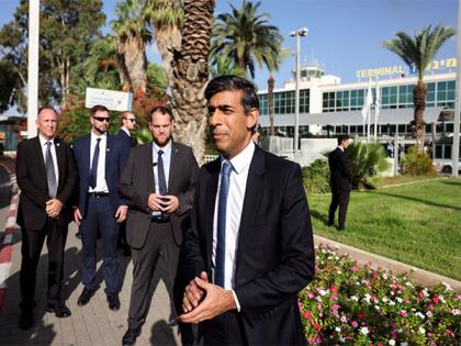 "UK and I stand with you": PM Rishi Sunak assures support to Israel as he lands in Tel Aviv | "UK and I stand with you": PM Rishi Sunak assures support to Israel as he lands in Tel Aviv "UK and I stand with you": PM Rishi Sunak assures support to Israel as he lands in Tel Aviv | "UK and I stand with you": PM Rishi Sunak assures support to Israel as he lands in Tel Aviv